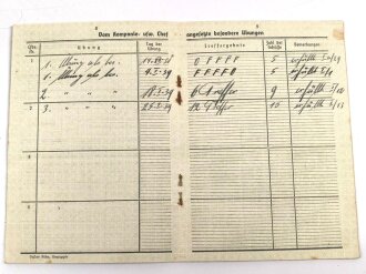 Schießbuch für I.M.G., datiert 1939