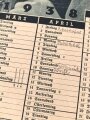 Völkischer Beobachter Kalender 1938, ca. DIN A3, geknickt