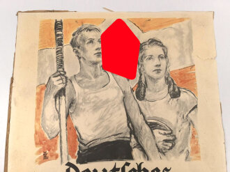 Deutsches Jugendfest 1934, Teilnahmeurkunde, eingerissen,...