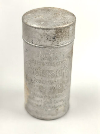 Rasierseifenbehälter Aluminium, ungebraucht aus altem Bestand, Höhe 8cm