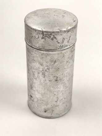 Rasierseifenbehälter Aluminium, ungebraucht aus altem Bestand, Höhe 8cm