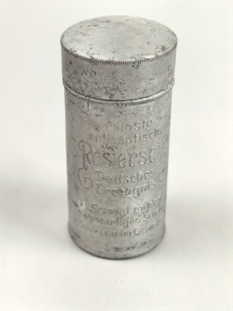 Rasierseifenbehälter Aluminium, ungebraucht aus altem Bestand, Höhe 8cm