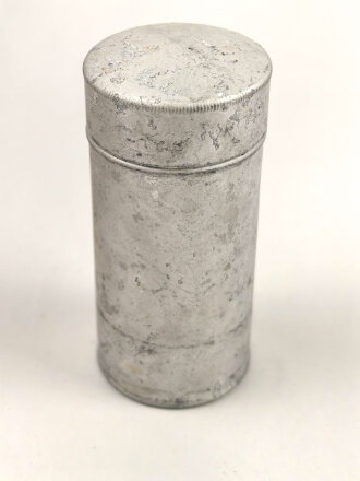 Rasierseifenbehälter Aluminium, ungebraucht aus altem Bestand, Höhe 8cm