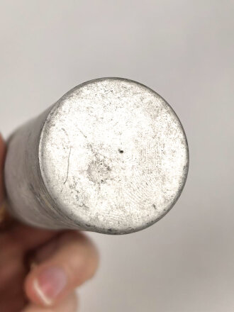 Rasierseifenbehälter Aluminium, ungebraucht aus altem Bestand, Höhe 8cm