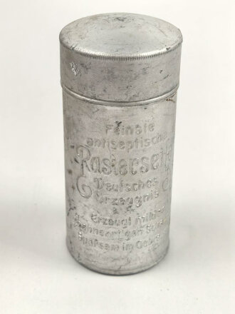 Rasierseifenbehälter Aluminium, ungebraucht aus altem Bestand, Höhe 8cm
