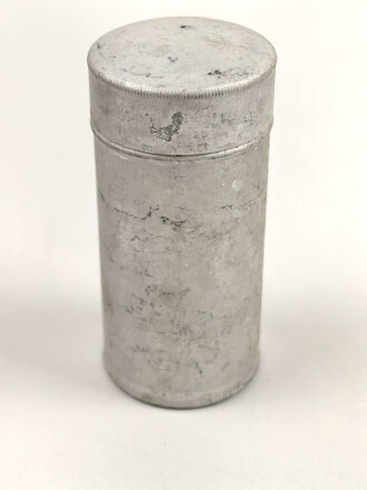 Rasierseifenbehälter Aluminium, ungebraucht aus altem Bestand, Höhe 8cm