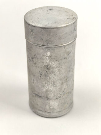 Rasierseifenbehälter Aluminium, ungebraucht aus altem Bestand, Höhe 8cm