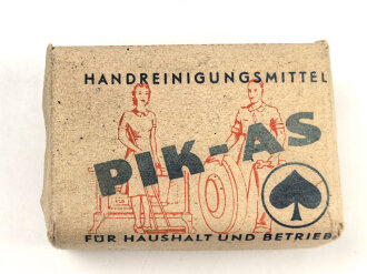 Handreinigungsmittel "PIK-AS" Preis in Reichsmark,Maße etwa 4,5 x 6,5 x 2,5cm