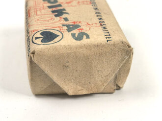 Handreinigungsmittel "PIK-AS" Preis in Reichsmark,Maße etwa 4,5 x 6,5 x 2,5cm