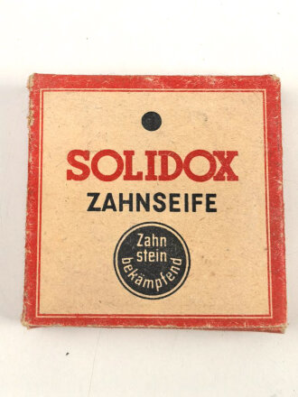 Pack " Solidox "Zahnseife, ungeöffnet, Preis in Reichsmark