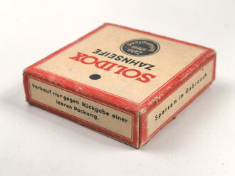 Pack " Solidox "Zahnseife, ungeöffnet, Preis in Reichsmark