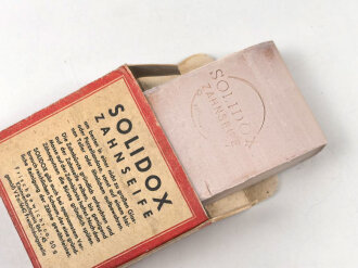 Pack " Solidox "Zahnseife, ungeöffnet, Preis in Reichsmark