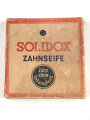 Pack " Solidox "Zahnseife, ungeöffnet, Preis in Reichsmark