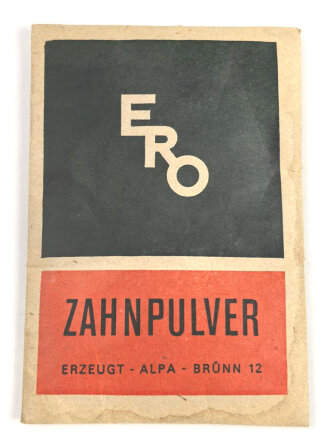 Pack " ERO Zahnpulver" Datiert 1942 "...