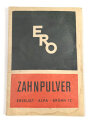 Pack " ERO Zahnpulver" Datiert 1942 " Für die Deutsche Wehrmacht bestimmt"