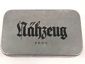 Blechdose " Nähzeug DRGM " etwa 9 x 15 x 2cm