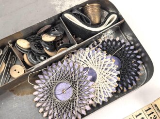 Blechdose " Nähzeug DRGM " etwa 9 x 15 x 2cm