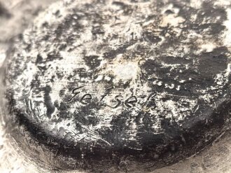 Kriegsgefangenschaft ? Aschenbecher aus Leichtmetall " Landau 1946 Lt. Weimert" Breite 16cm