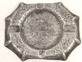 Kriegsgefangenschaft ? Aschenbecher aus Leichtmetall " Landau 1946 Lt. Weimert" Breite 16cm