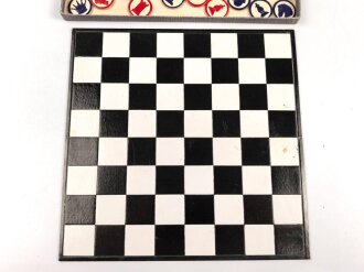 "Schach Dame und Mühle" Ein Gruß aus der Heimat . Guter Zustand