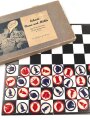 "Schach Dame und Mühle" Ein Gruß aus der Heimat . Guter Zustand