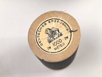 Rolle 1000 Meter "Maschinenzwirn Vierfach" Feldgrau . Sie erhalten eine ( 1 ) Rolle