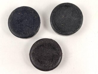 Drei Stück  Wachs für Lederzeug, Durchmesser je ca. 4cm