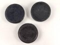 Drei Stück  Wachs für Lederzeug, Durchmesser je ca. 4cm