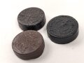 Drei Stück  Wachs für Lederzeug, Durchmesser je ca. 4cm