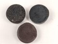 Drei Stück  Wachs für Lederzeug, Durchmesser je ca. 4cm