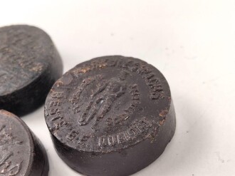 Drei Stück  Wachs für Lederzeug, Durchmesser je ca. 4cm