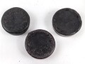 Drei Stück  Wachs für Lederzeug, Durchmesser je ca. 4cm
