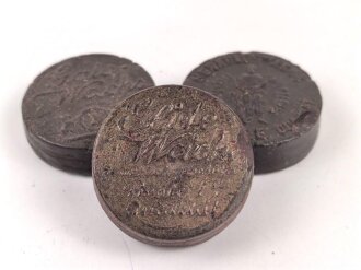 Drei Stück  Wachs für Lederzeug, Durchmesser je ca. 4cm