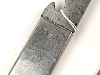 Vierteiliges Besteck Wehrmacht"  C & C.W.42", zusammengehörig, ungebraucht, nicht gereinigt