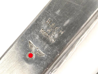 Vierteiliges Besteck Wehrmacht"  H.& k.H 41 / 42", zusammengehörig, nicht gereinigt