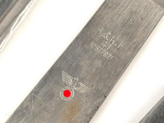 Vierteiliges Besteck Wehrmacht"  H.& k.H 41 / 42", zusammengehörig, nicht gereinigt