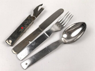 Vierteiliges Besteck Wehrmacht"  879 ", zusammengehörig, nicht gereinigt