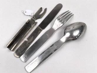 Vierteiliges Besteck Wehrmacht"  879 ", zusammengehörig, nicht gereinigt