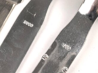 Vierteiliges Besteck Wehrmacht"  879 ", zusammengehörig, nicht gereinigt