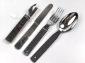 Vierteiliges Besteck Wehrmacht"  879 ", zusammengehörig, nicht gereinigt