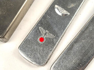 Vierteiliges Besteck Wehrmacht"  C & C.W.43", zusammengehörig, ungebraucht, nicht gereinigt
