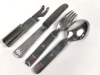 Vierteiliges Besteck Wehrmacht"  C & C.W.43", zusammengehörig, ungebraucht, nicht gereinigt