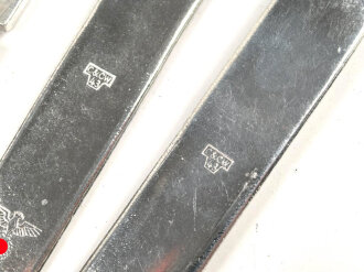 Vierteiliges Besteck Wehrmacht"  C & C.W.43", zusammengehörig, ungebraucht, nicht gereinigt