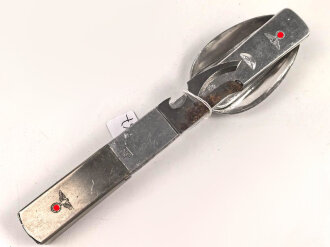 Vierteiliges Besteck Wehrmacht"  C & C.W.43", zusammengehörig, ungebraucht, nicht gereinigt