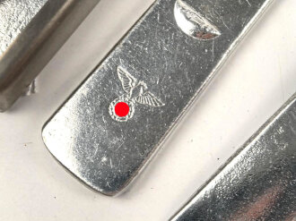 Vierteiliges Besteck Wehrmacht"  C & C.W.43", zusammengehörig, ungebraucht, nicht gereinigt