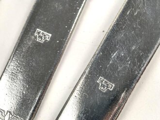 Vierteiliges Besteck Wehrmacht"  C & C.W.43", zusammengehörig, ungebraucht, nicht gereinigt
