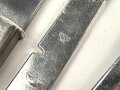 Vierteiliges Besteck Wehrmacht"  C & C.W.43", zusammengehörig, ungebraucht, nicht gereinigt