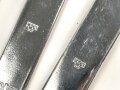 Vierteiliges Besteck Wehrmacht"  C & C.W.43", zusammengehörig, ungebraucht, nicht gereinigt