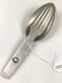Gabel / Löffel Kombi Wehrmacht aus Aluminium , datiert 1940, ungereinigt