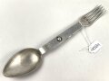 Gabel / Löffel Kombi Wehrmacht aus Aluminium , datiert 1940, ungereinigt